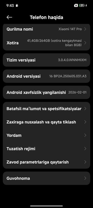 Xiaomi 14 T pro 8/256