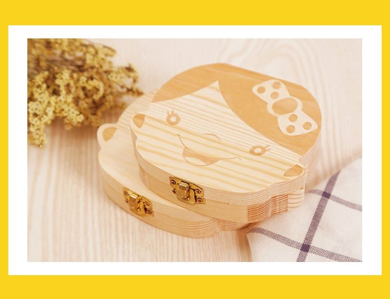 Дървена кутийка за млечни зъбки на дете Момче/Момиче