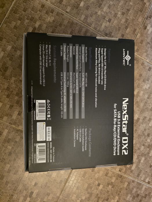 Unitate optica Bluray writer ASUS in carcasa Vantec NexStar DX2