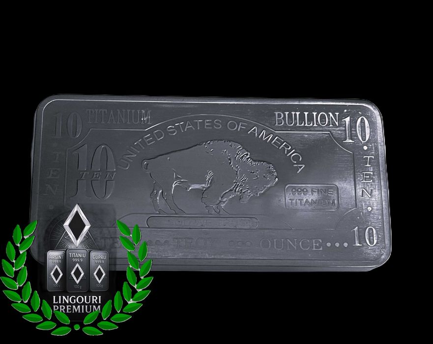 Moneda Monede | Lingouri Titaniu Titanium | Biblo Buffalo USA 10oz/311g .999 *19%sub.EURODATA