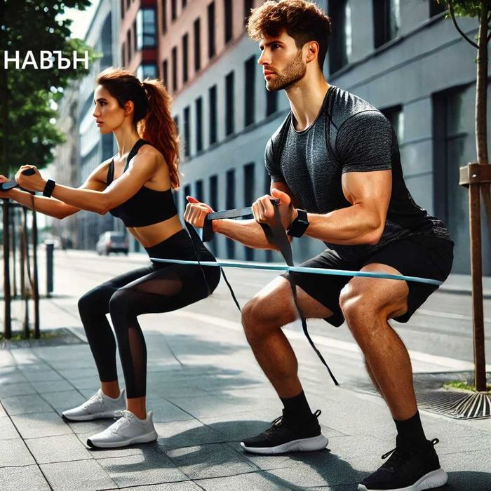 Фитнес ластици - в комплект