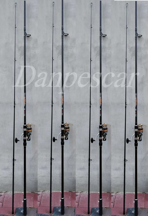 SET 4 Lansete 3,6m din 2 bucati + 4 Mulinete DIAMANT KT5000+4 ROLE FIR