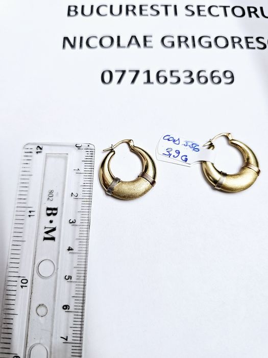 Vand cercei din aur 14 k 3.9 g cod 556