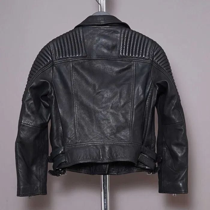 AllSaints Estella Дамско Кожено яке Агнешка Кожа Черно Medium UK 10