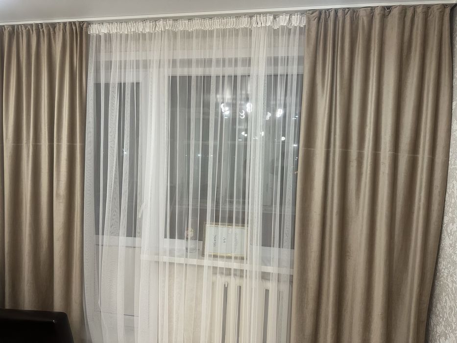 Продам шторы с тюлью