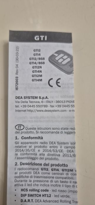 Telecomanda usa garaj