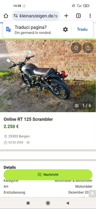 Vânzare motoretă aproape nouă adusă de afară