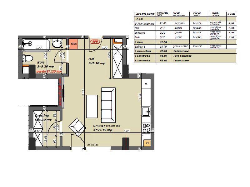 Bloc Finalizat - TVA inclus - Garsoniera cheie 55 mpc Campus