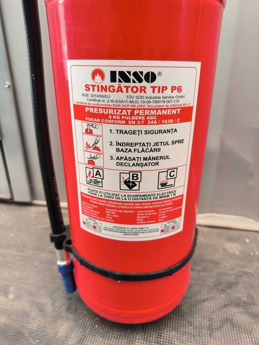 Stingător Tip P6 (6kg Pulbere) – Presurizat Permanent – Valabil 2029