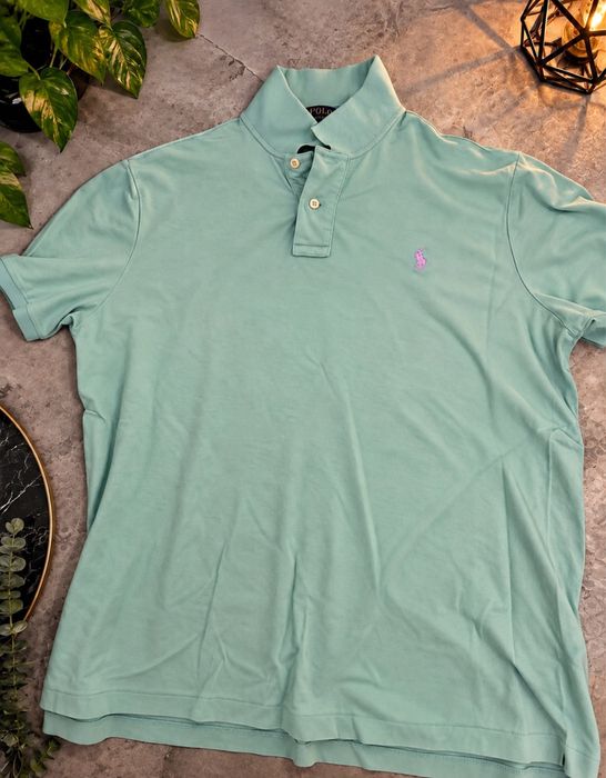 Polo Ralph Lauren Classic Fit L – tricou polo verde mentă – 100% bumbac