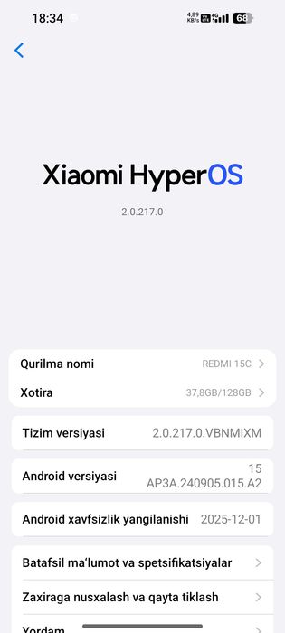 Redmi 15C srochniy sotiladi