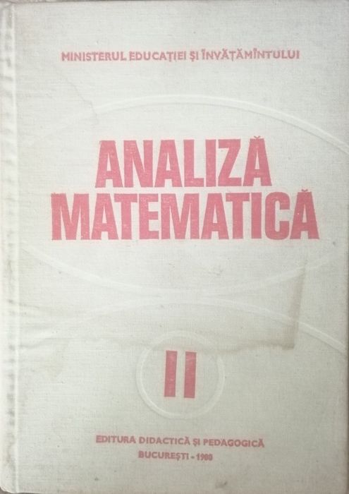 Analiză Matematică ed. V 1980