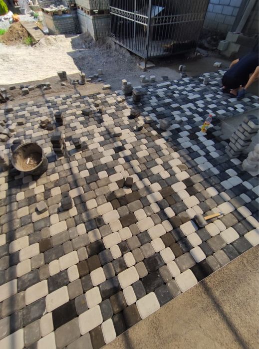 Укладка брусчатки
