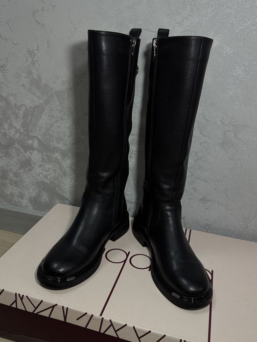 Сапоги весенние кожанные