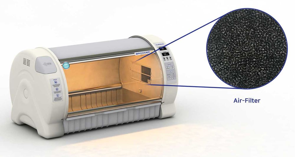 Incubator veterinar Rcom ICU MAX – recuperare câini, pisici, păsări, rozătoare – nou, garanție