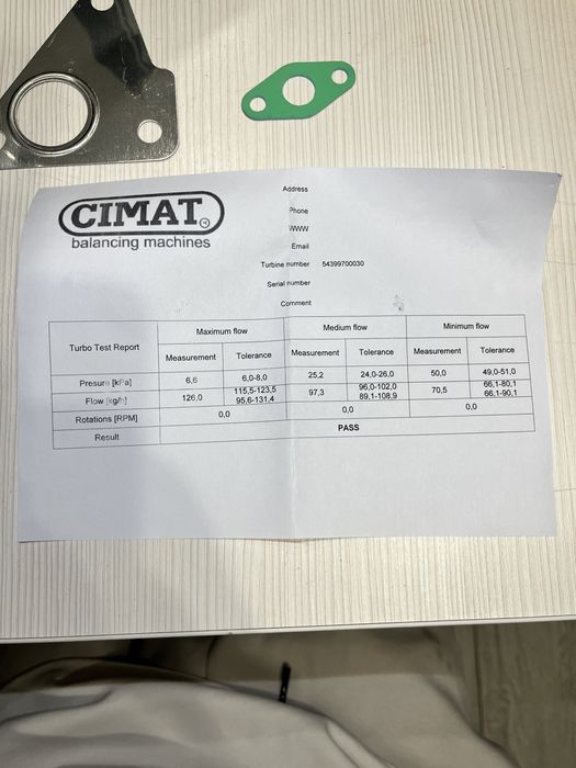 Turbina 1.5 dCi NOUĂ – RIDEX – Logan / Duster / Qashqai – 1200 lei