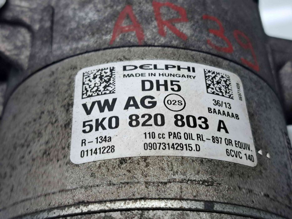Compresor clima  Volkswagen Golf 6 (5K1) [Fabr 2009-2013] 5K0820803A 2