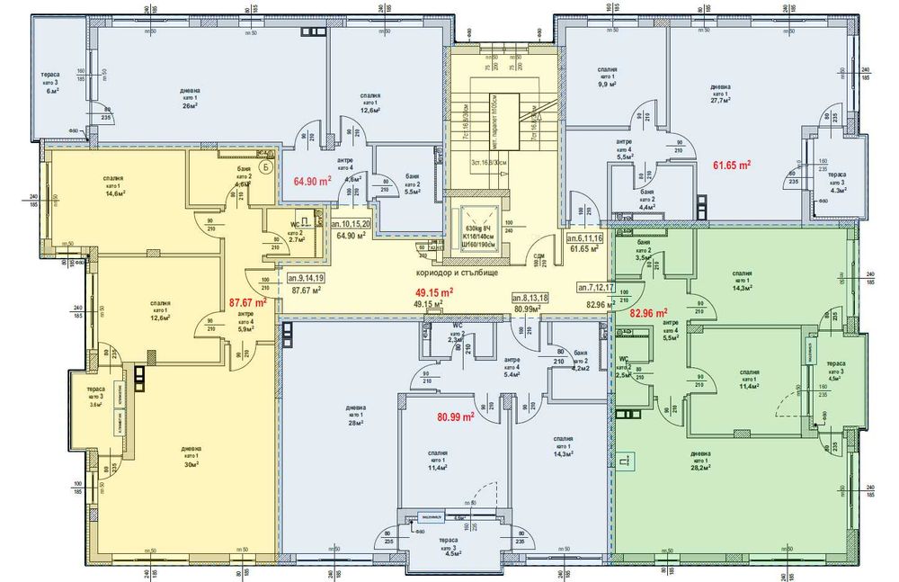 Продава се Тристаен апартамент в Стара Загора, Железник - център - 97 кв.м за 794 €/кв.м - Снимка #2