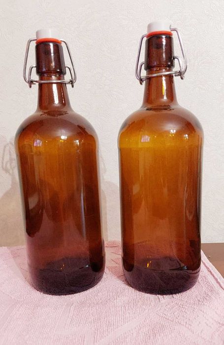 Крафтовые бутыли с бугельной пробкой