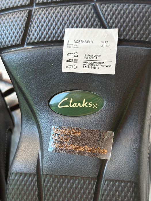 НОВИ Чисто нови Мъжки обувки Clarks Northfield Кафяви Естествена Кожа 43 номер