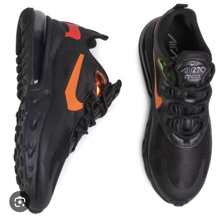 Pantofi sport Air Max 270 React CV1641001, Negru/Portocaliu, PRV 42/43