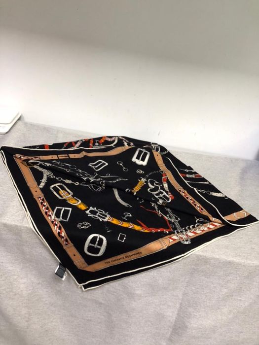 Дамски шал Hermes черен