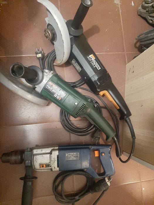 Големи ъглошлайфи и бормашина