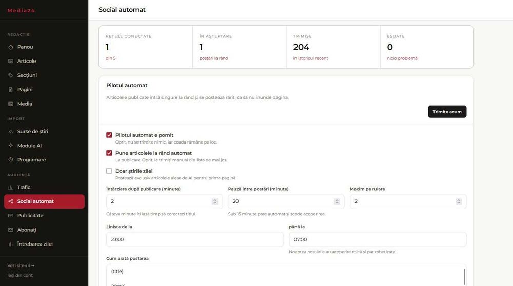 Afacere online la cheie – portal de știri pe pilot automat cu Claude AI