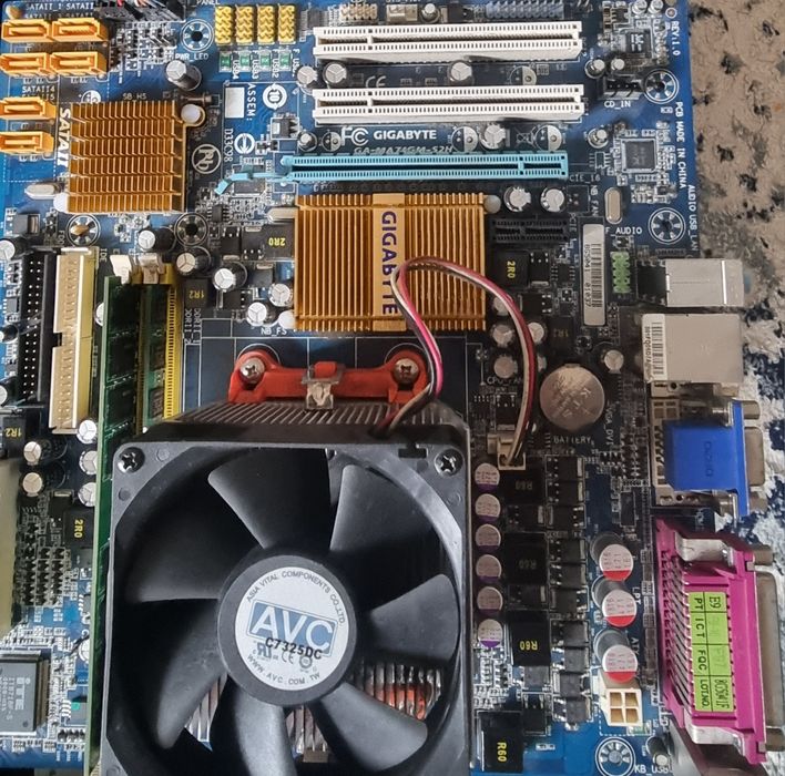 комплект материнка+цп+озу+кулер