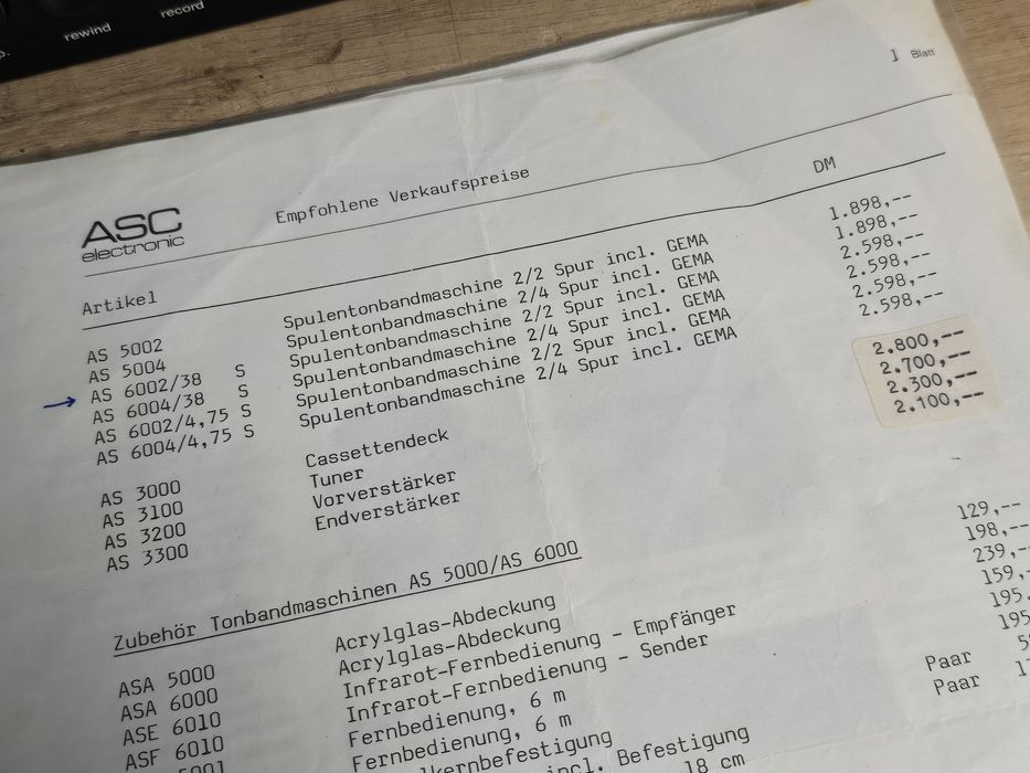Magnetofon BRAUN ASC AS-5004, 3head, vintage hi-fi audio