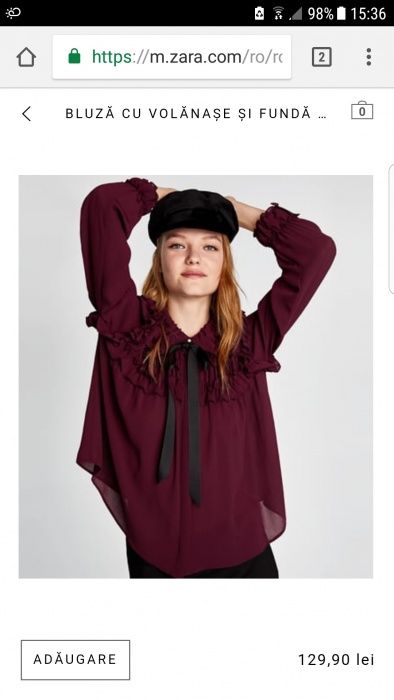 Camasa romantica cu volonase Zara