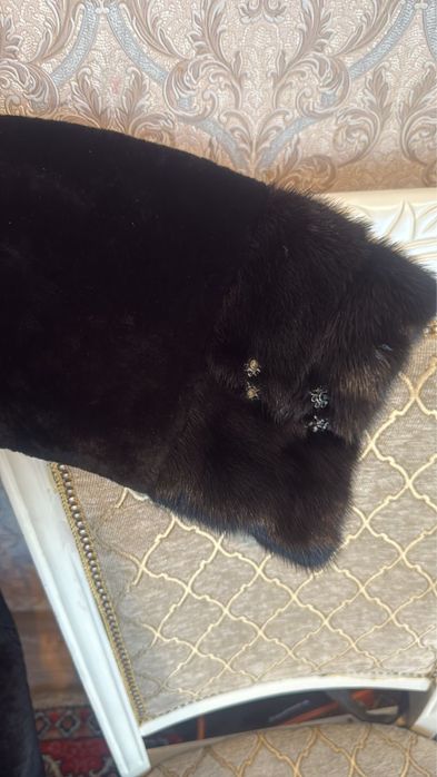 Шуба мутон с норкой