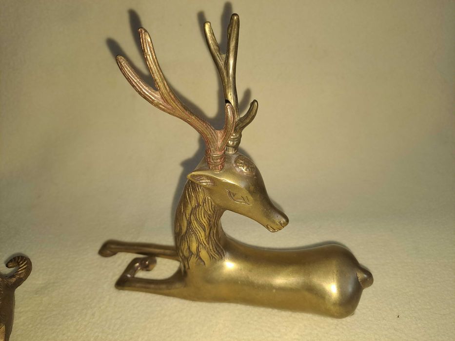 statueta figurina cerb tap bronz