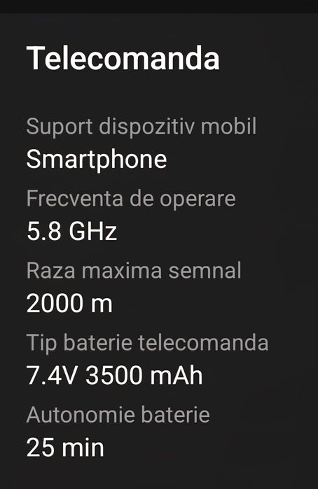 Drona în stare foarte bună de funcționare