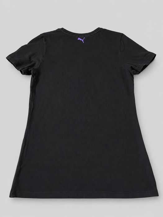 Tricou Puma damă negru cu imprimeu logo multicolor – M/L Original