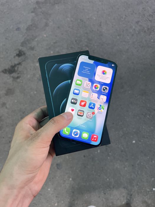 Iphone 12pro 128Gb xolati zoʻr ekran almashgan karobka dakiment bor