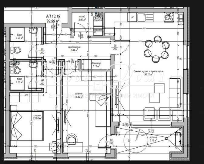 Продава се Тристаен апартамент в София, Малинова долина - 123 кв.м за 1951 €/кв.м - Снимка #9