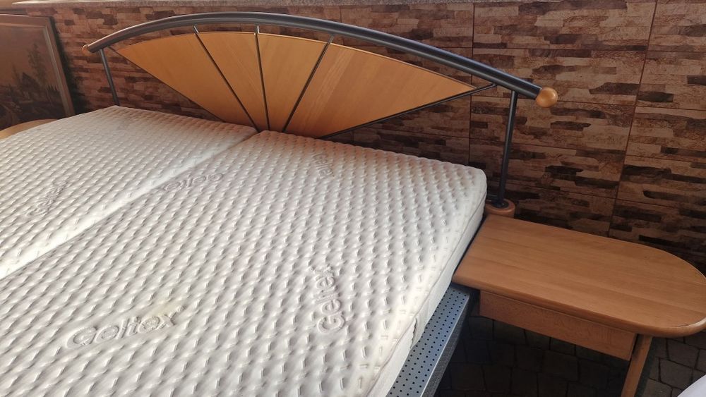 Pat metalic + saltele, 1,80m x 2m