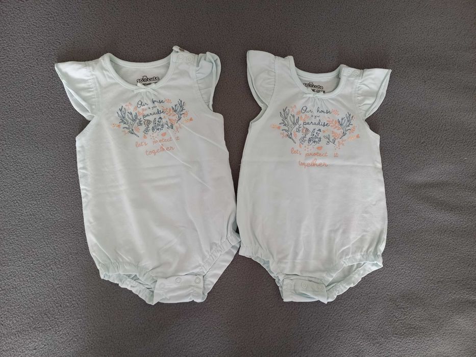 Летни гащеризони/бодита за момичета, размер 68