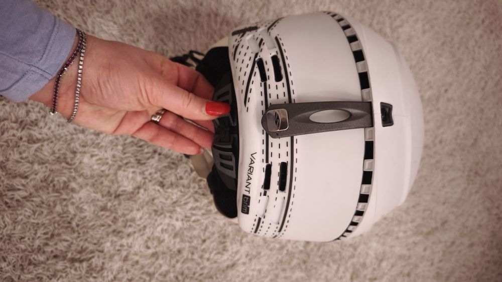 Casca ski Smith alba