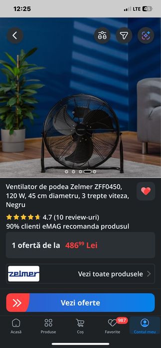Ventilator de podea ZELMER