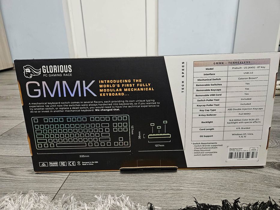 Glorious GMMK с keychron golden yellow switch