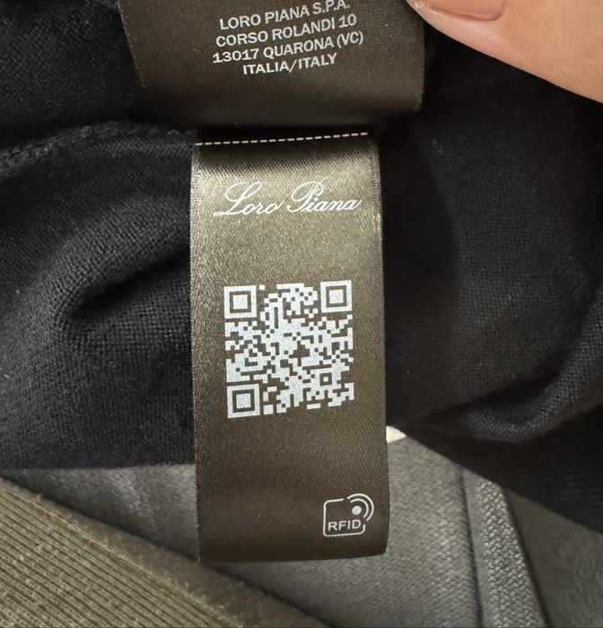 Loro Piana polo shirt wool black