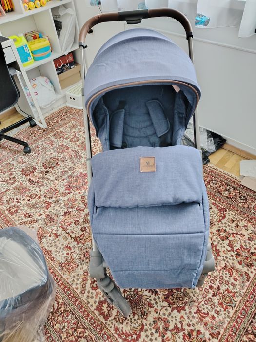 Комбинирана детска количка Cangaroo Icon 2в1 цвят дънки