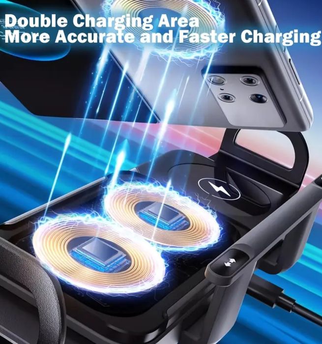 Incărcător auto telefon/tabletă- Wifi- inteligent- rotativ !