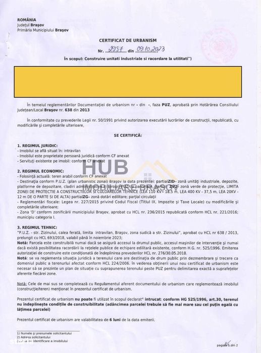 Teren Industriala 22.116 mp - zona Uzina 2 cu PUZ | Strada Timisul Sec