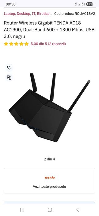 Vand router Tenda Ac18