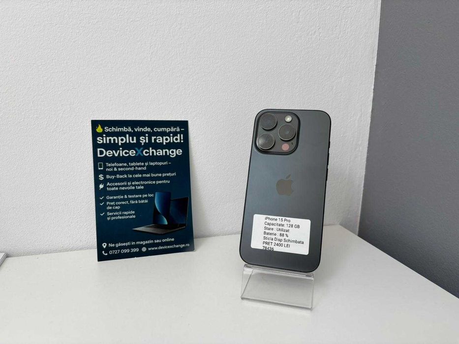 iPhone 15 Pro 88% Black SH * Garantie *Buy Back * deviceXchange