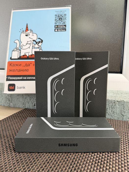 НОВИ! 41€/м Samsung S26 Ultra самсунг галакси с26 ултра 256 BLUE/VIOLET / BLACK
