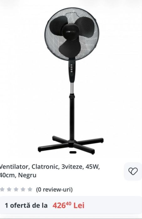 Ventilator Clatronic VL 3741 S negru